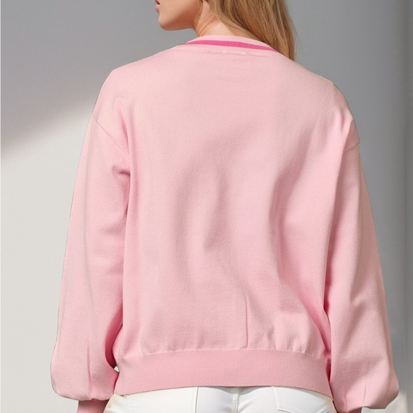 Double Take Full Size Nutcracker Sequin Bow Decor Cardigan - Picture 2 of 2